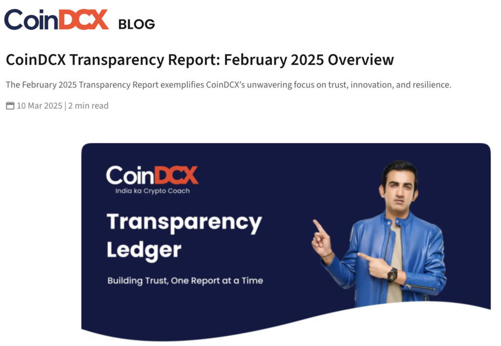 CoinDCX February Report