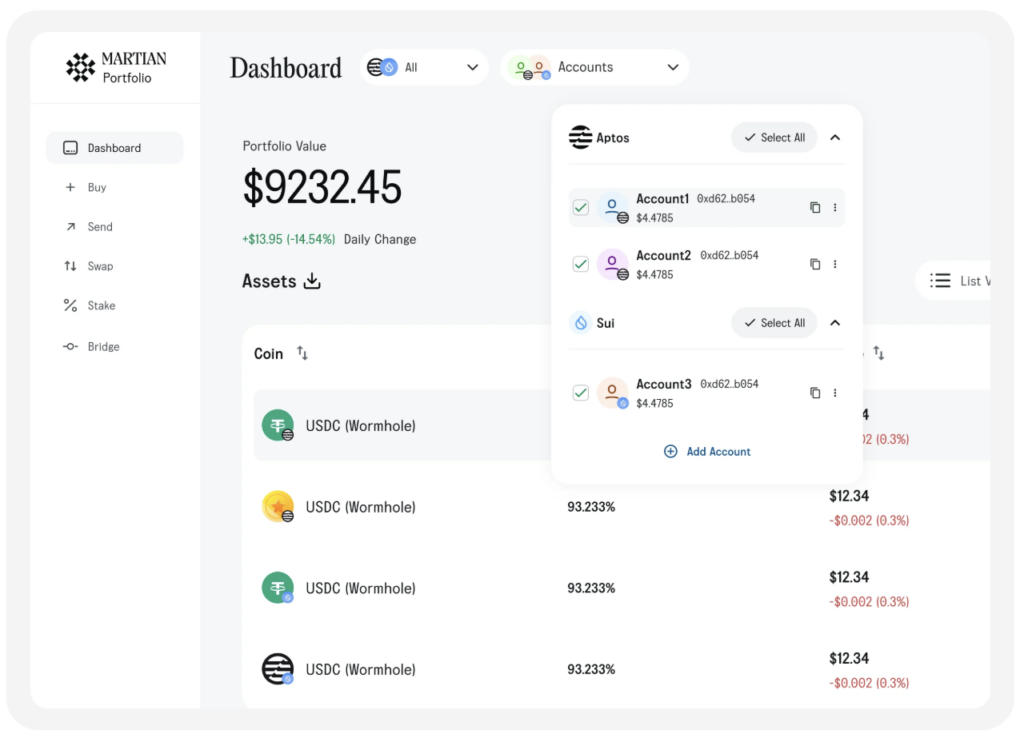 Martian Wallet Portfolio