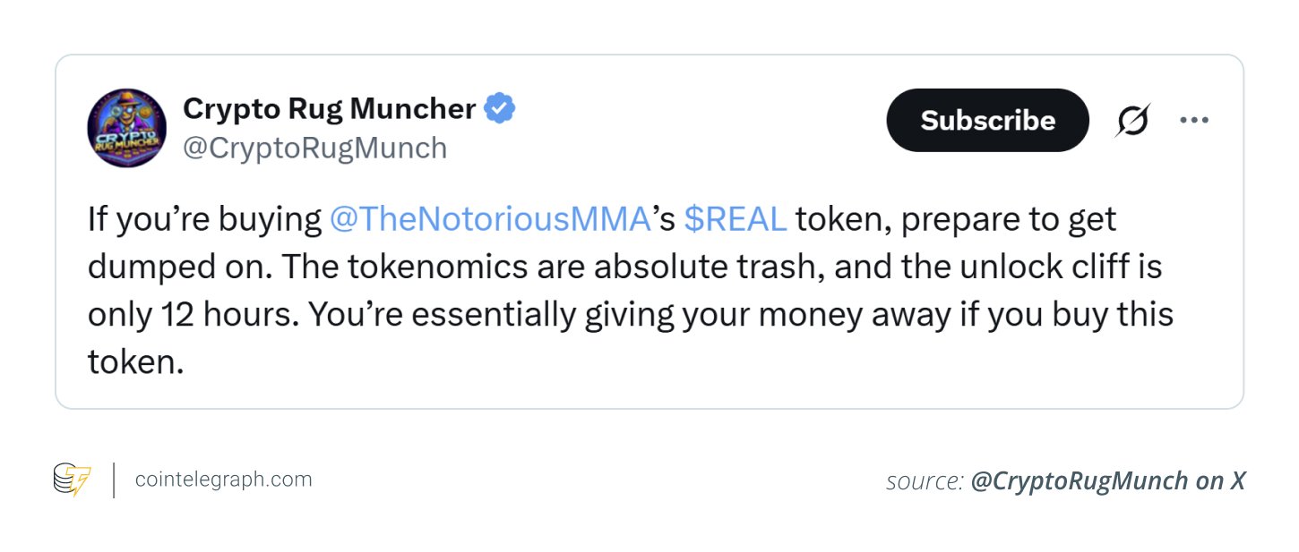 Several high-profile tokens attracted criticism