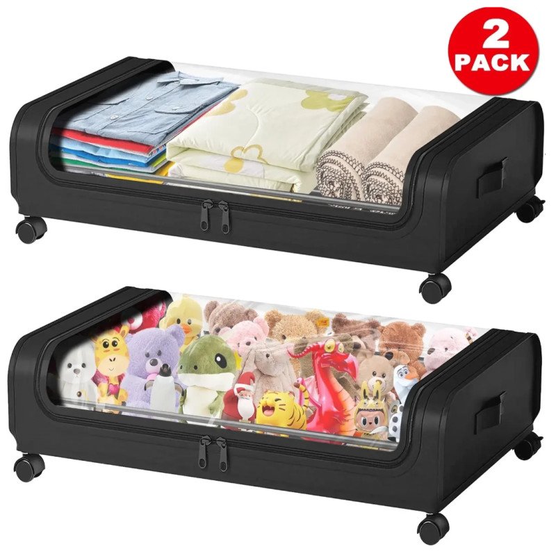 Walmart is selling 'functional' $63 under-bed storage containers for $30, and shoppers call them a 'space saver'