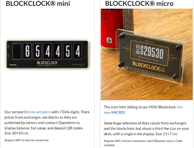How Coinkite Defines Cypherpunk Bitcoin Security 9 Blockclock Mini and Micro https://store.coinkite.com/store/block-clock