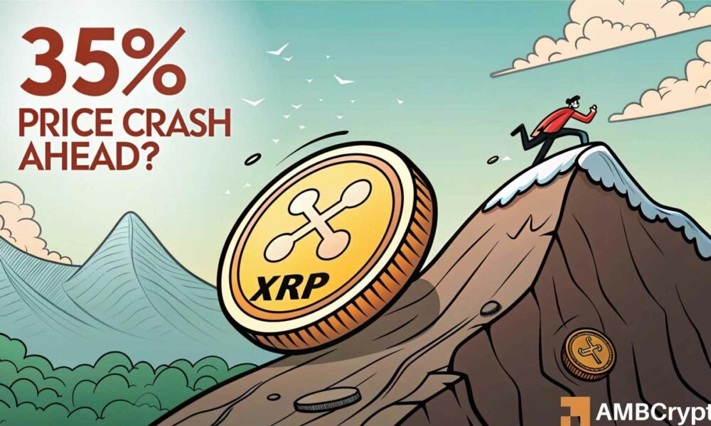 XRP price poised for 35% crash, here’s why