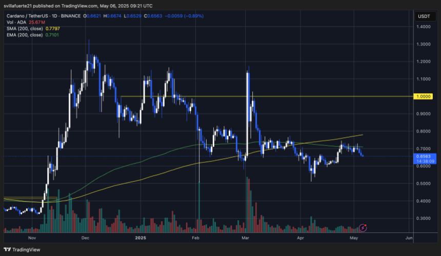 ADA trading below the 200-day EMA | Source: ADAUSDT Chart on TradingView