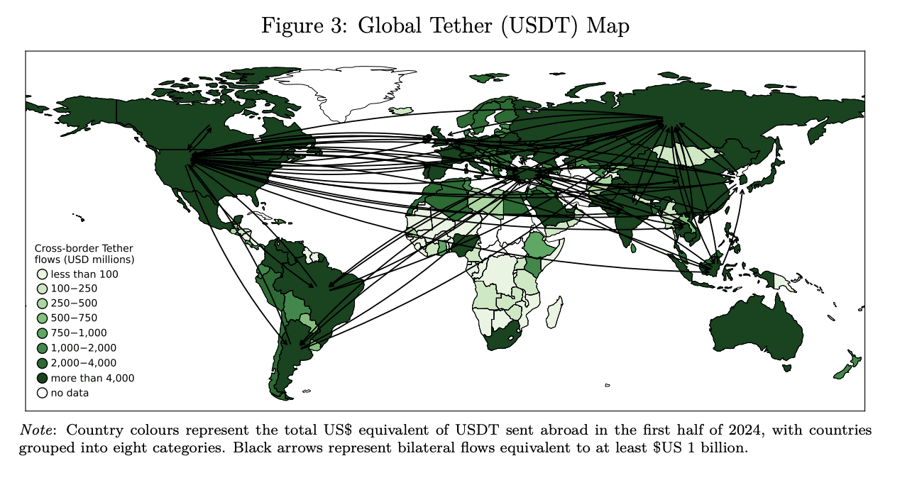 Global Tether (USDT) Map