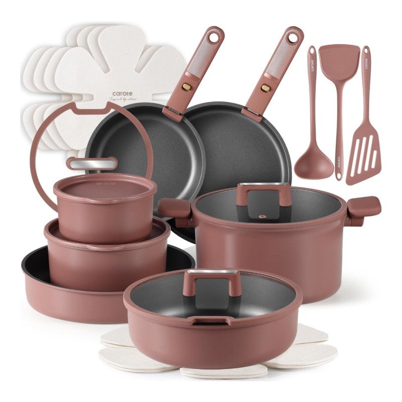 Amazon is selling a 'durable' $300 23-piece cookware set for $100, and shoppers say it makes 'cooking a breeze'