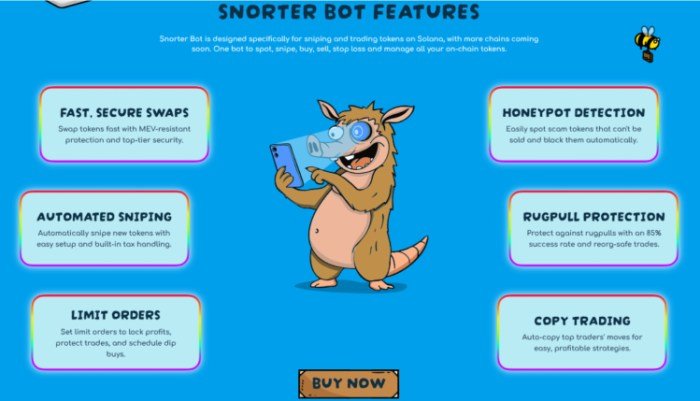 Snorter Bot features
