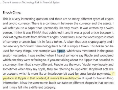 Expert analysis explaining XRP utility token characteristics