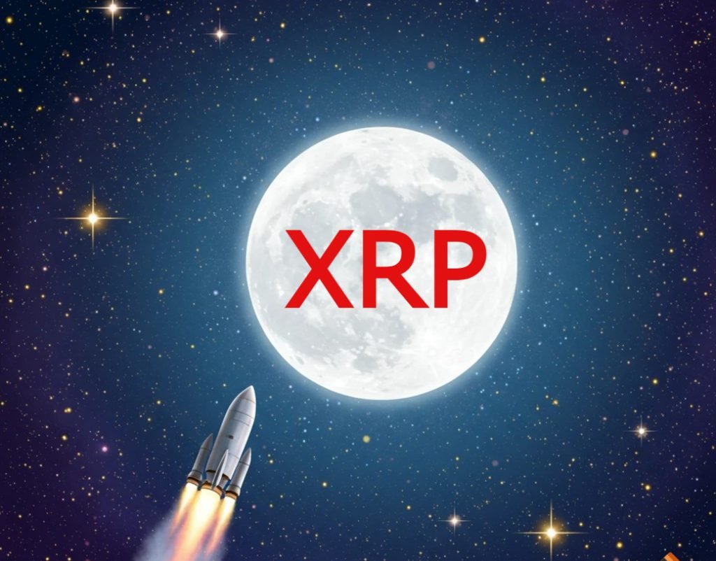 XRP Ripple Moon Space Rocket