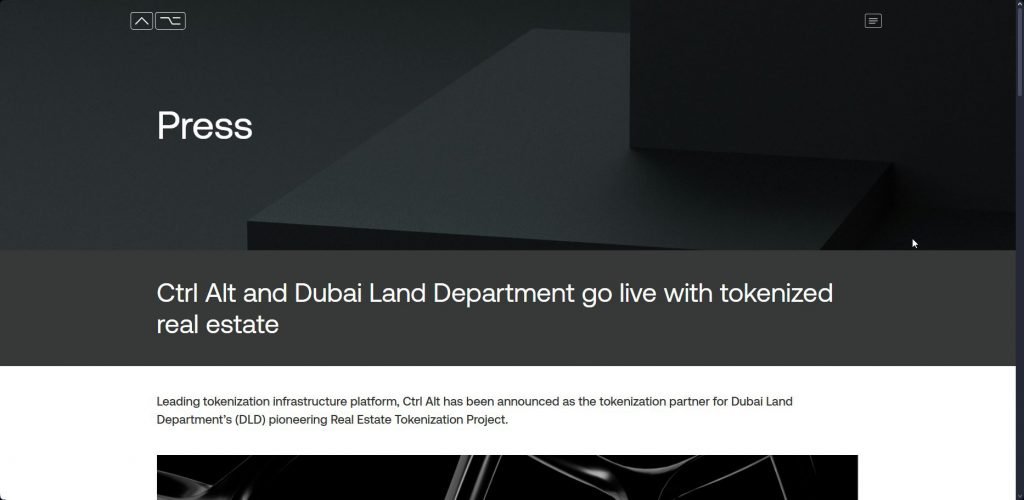 Ctrl Alt and Dubai Land Department collaboration announcement