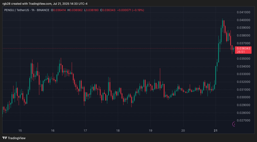 memecoin, PENGU, PENGUUSDT
