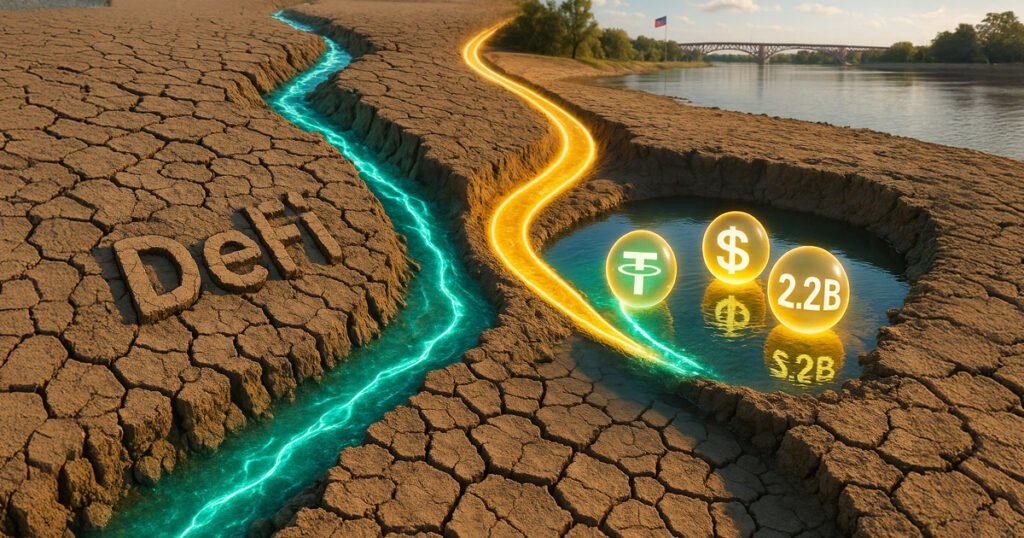 Capital shifts to stablecoins as DeFi protocols bleed TVL