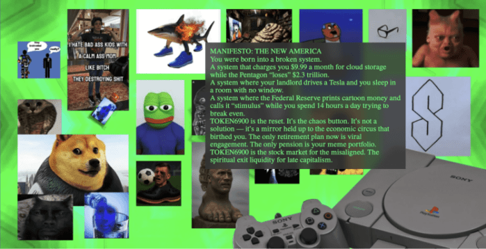  TOKEN6900 ($T6900) manifesto for a new America.