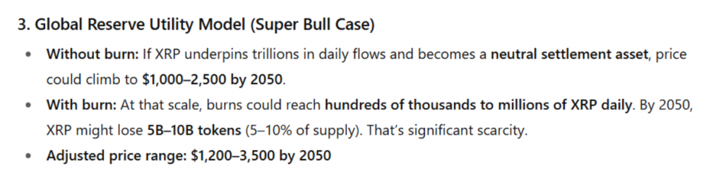 XRP's ChatGPT 5 Global Reserve Utility Model (Super Bull Case)
